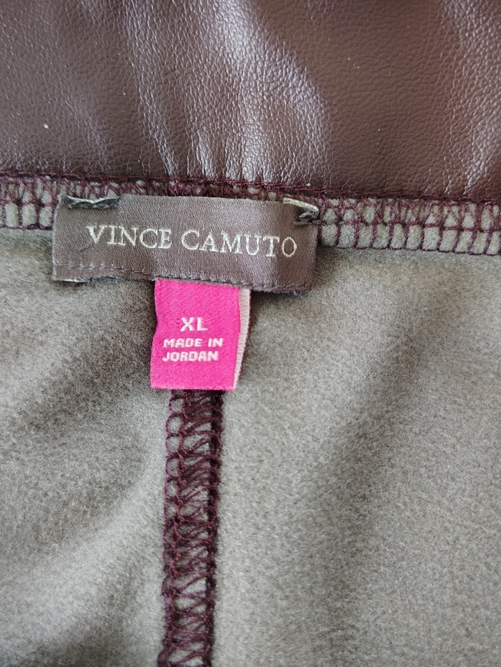Vince Camuto Faux Leather Pants Brown XL - Picture 7 of 10